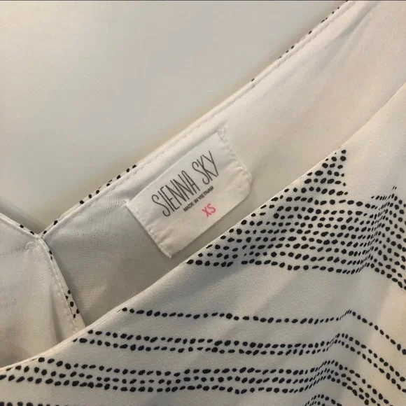 Sienna Sky - Black & White Maxi A-Line Slip Wrap Dress - XS - Picture 3 of 5